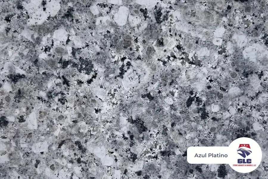 Azul Platino, granite slab