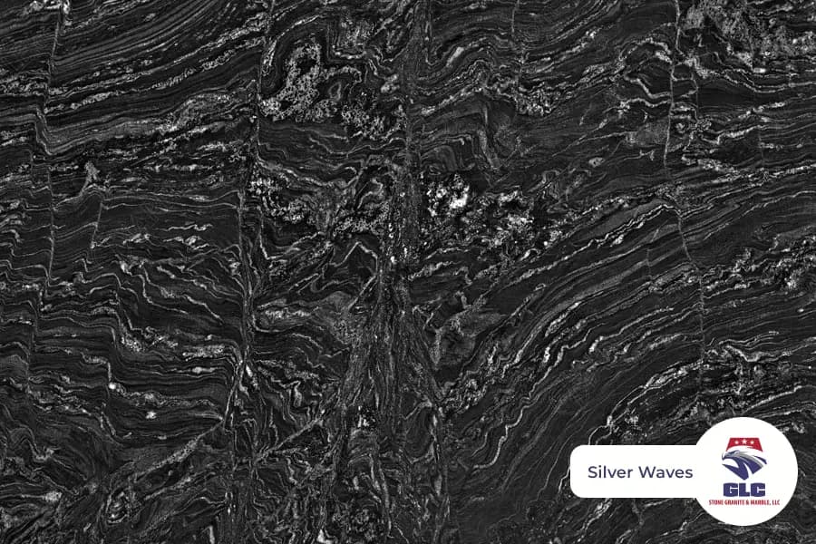 Silver Waves, granite slab