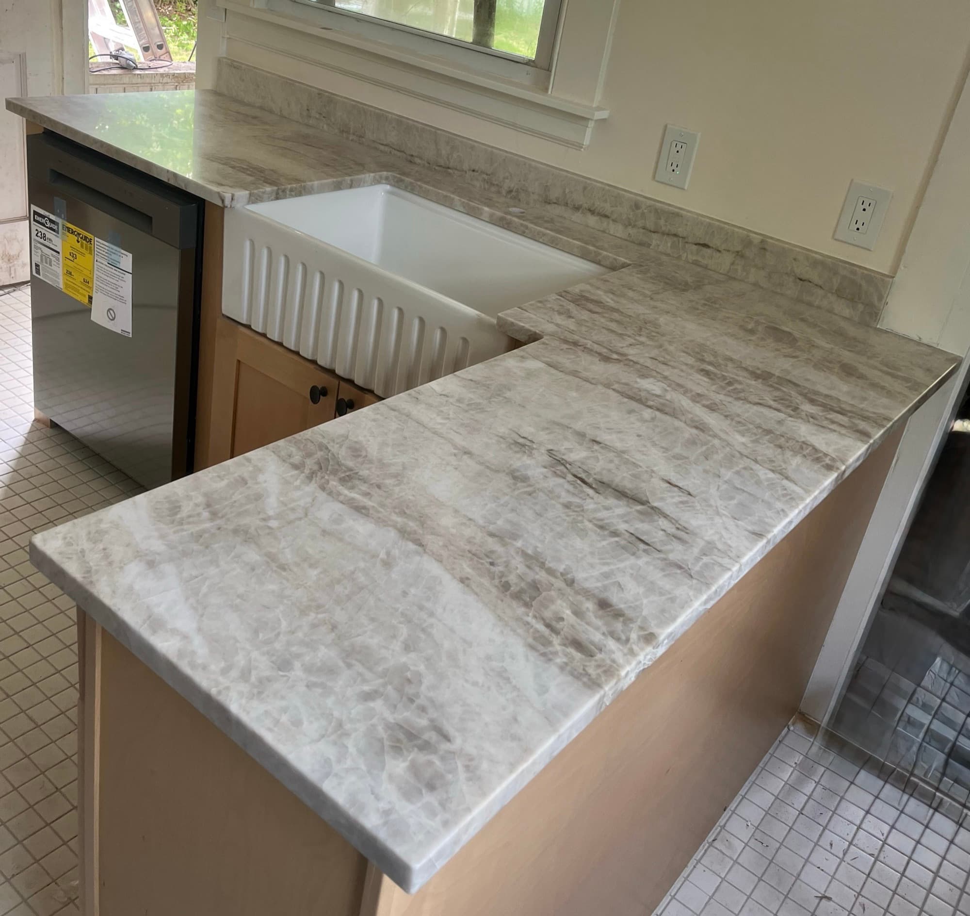 GLC Stone installation: finished stone surface