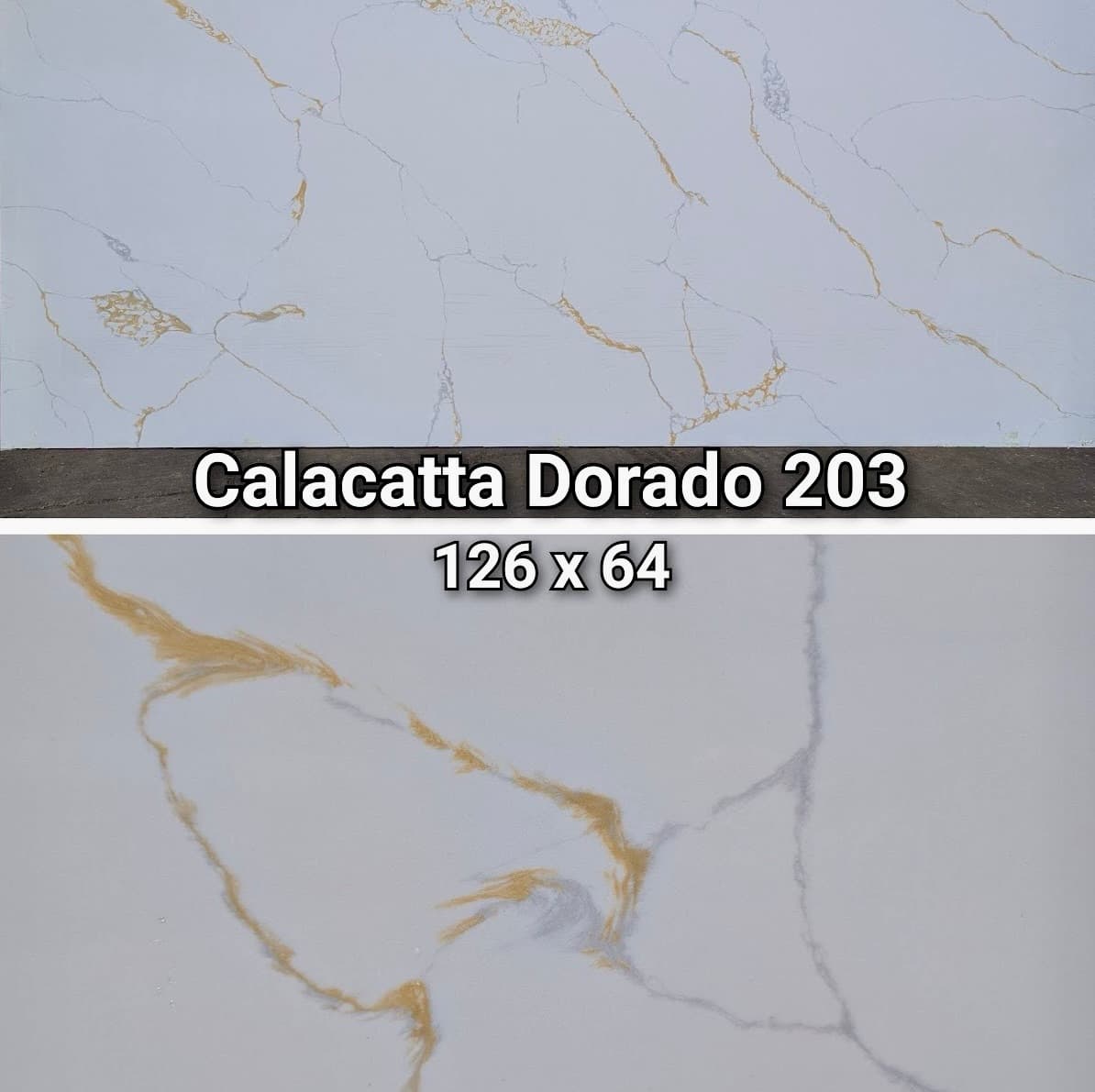 Calacatta Dorado quartz slab