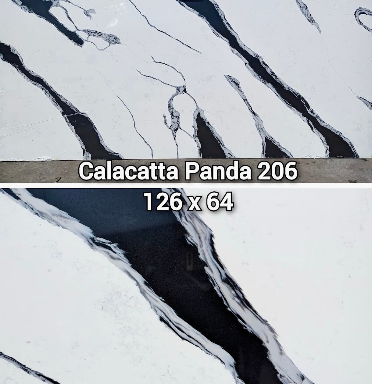 Calacatta Panda quartz slab