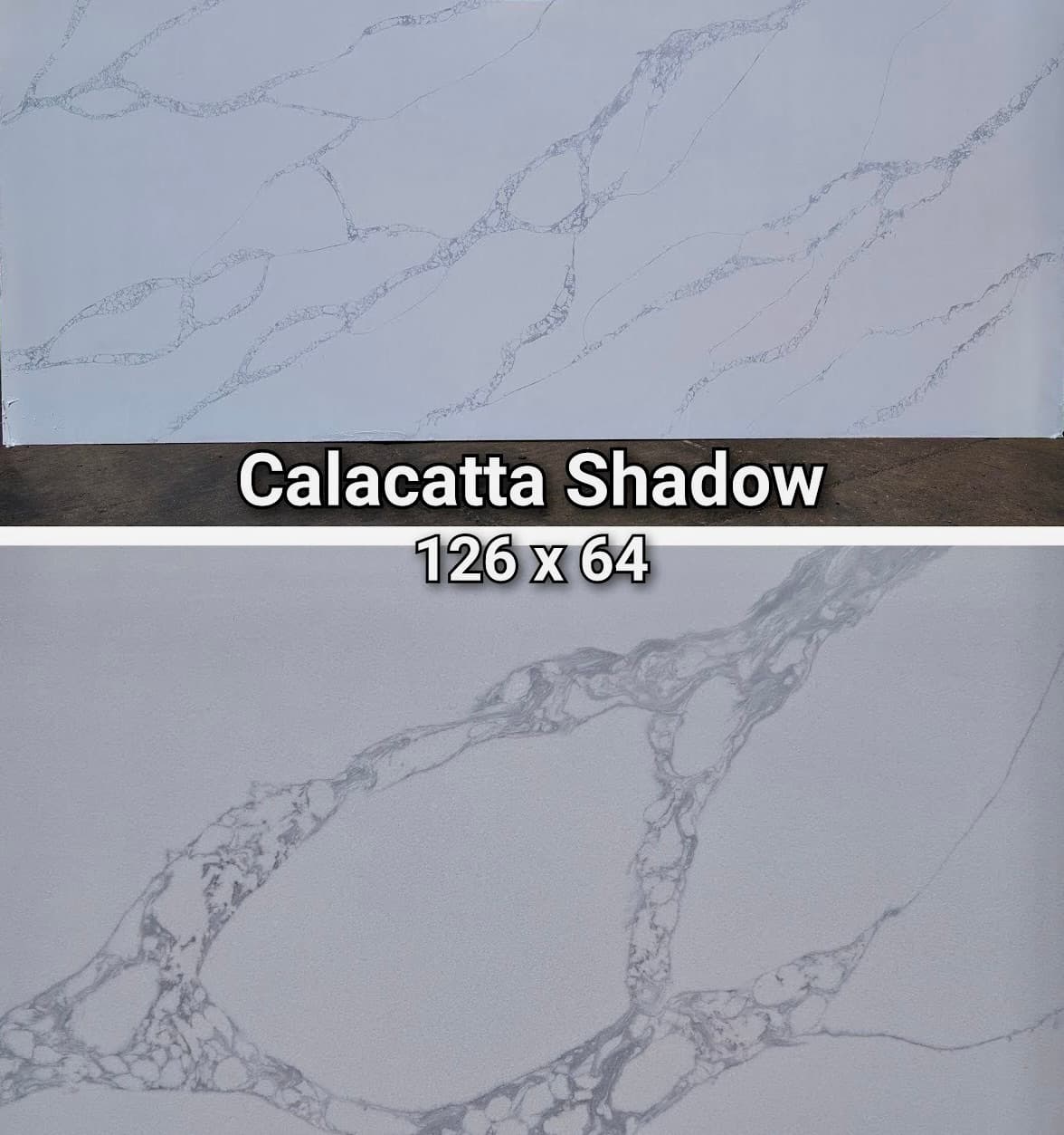 Calacatta Shadow, quartz slab sample