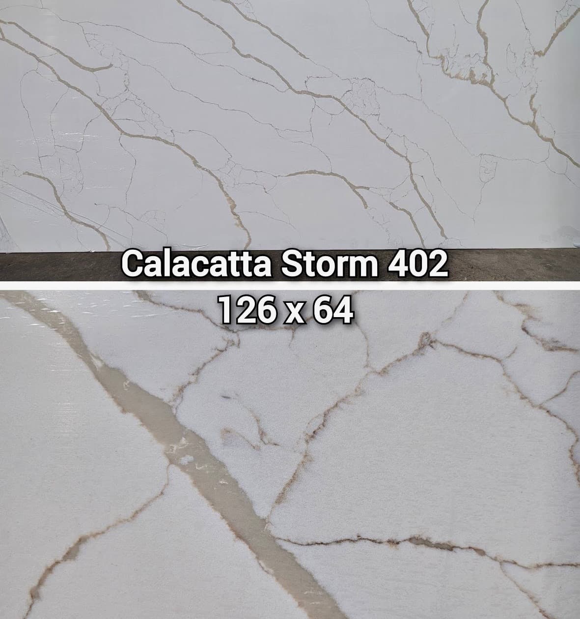 Calacatta Storm quartz slab