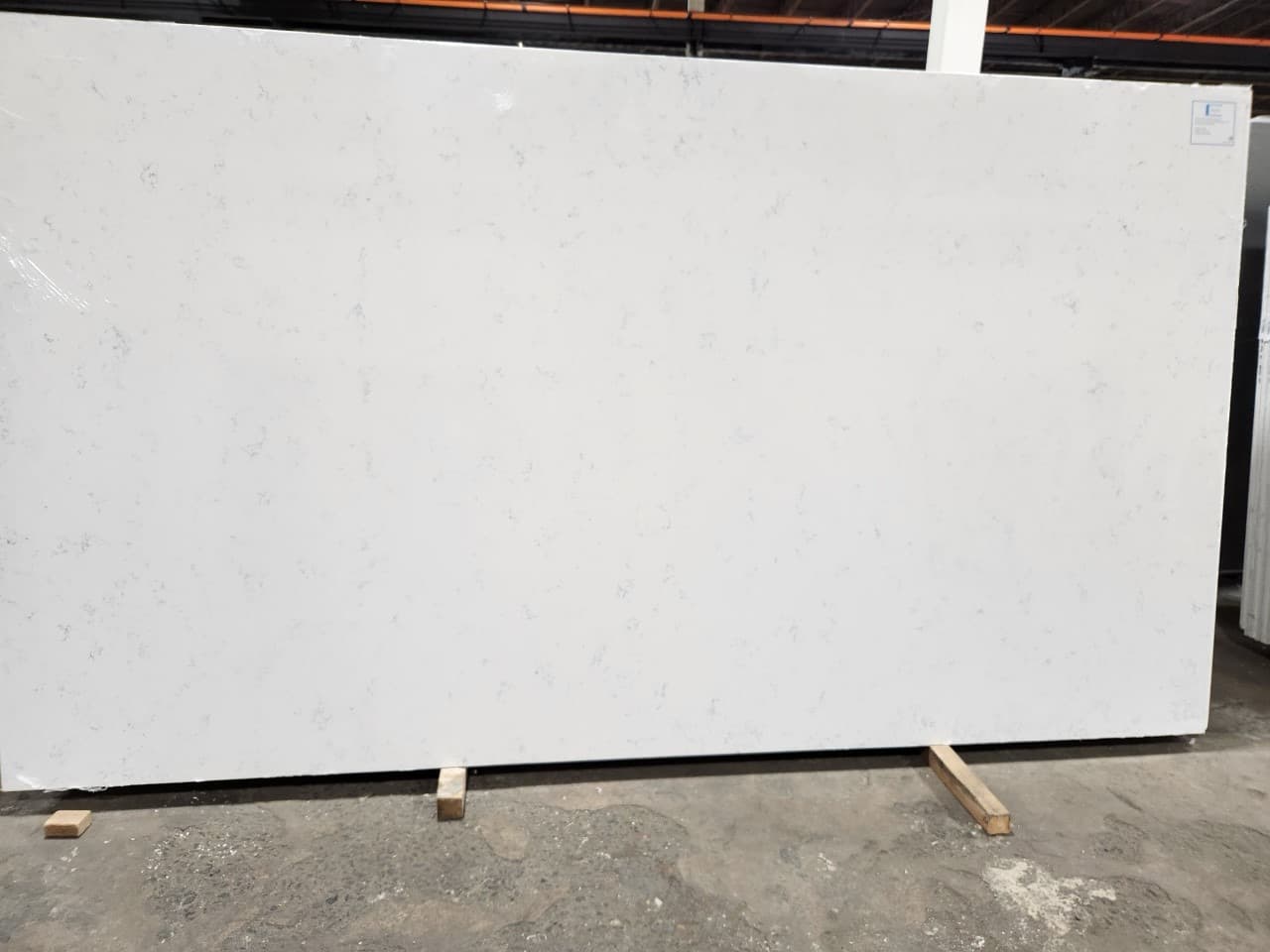 Carrara White quartz slab
