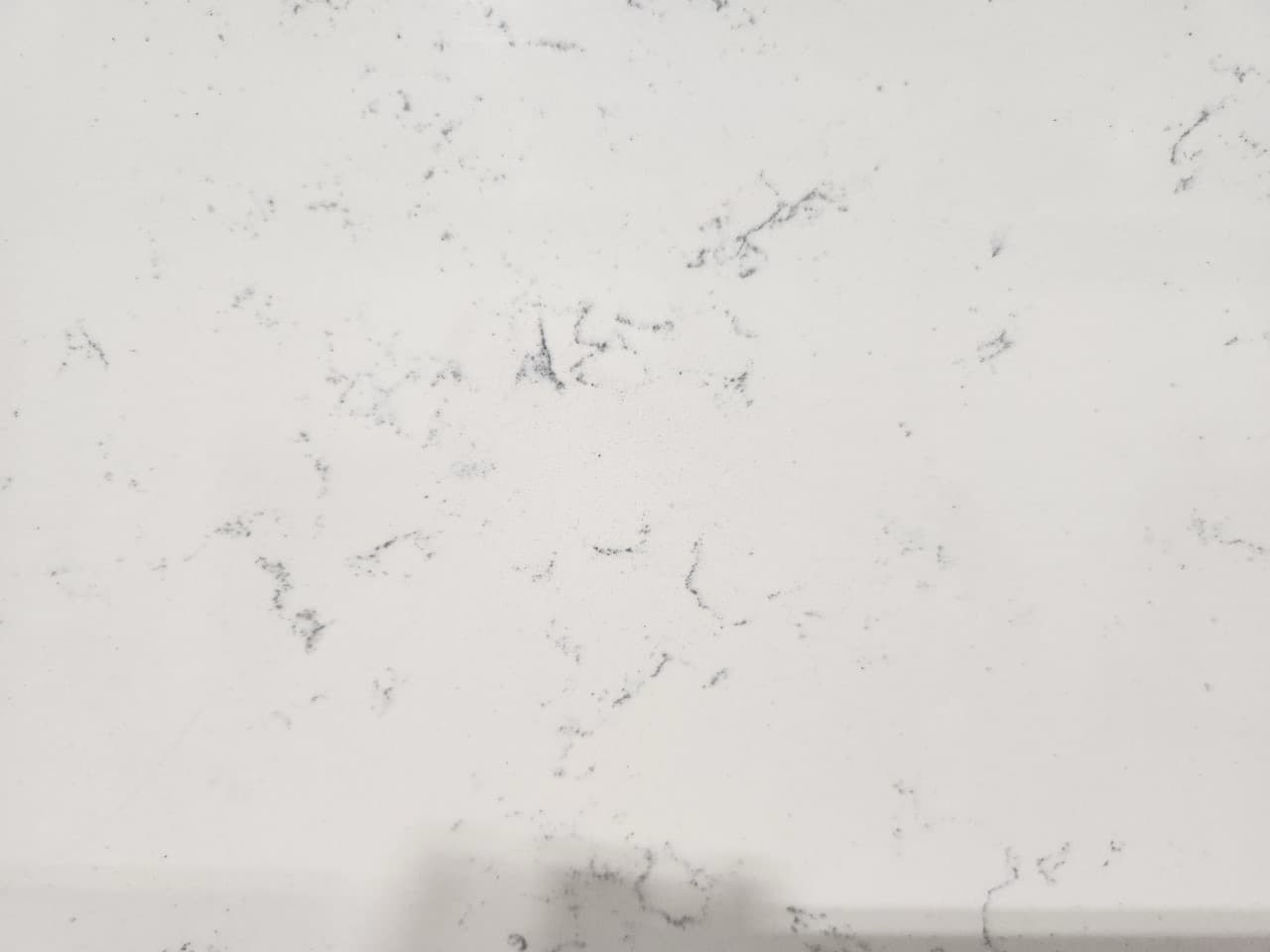 Carrara White, quartz slab sample