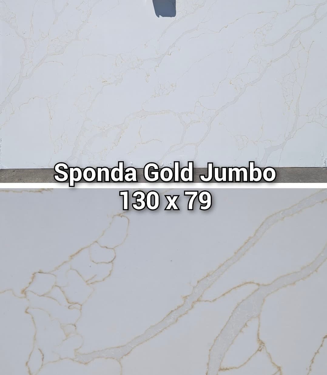 Sponda Gold, quartz slab sample