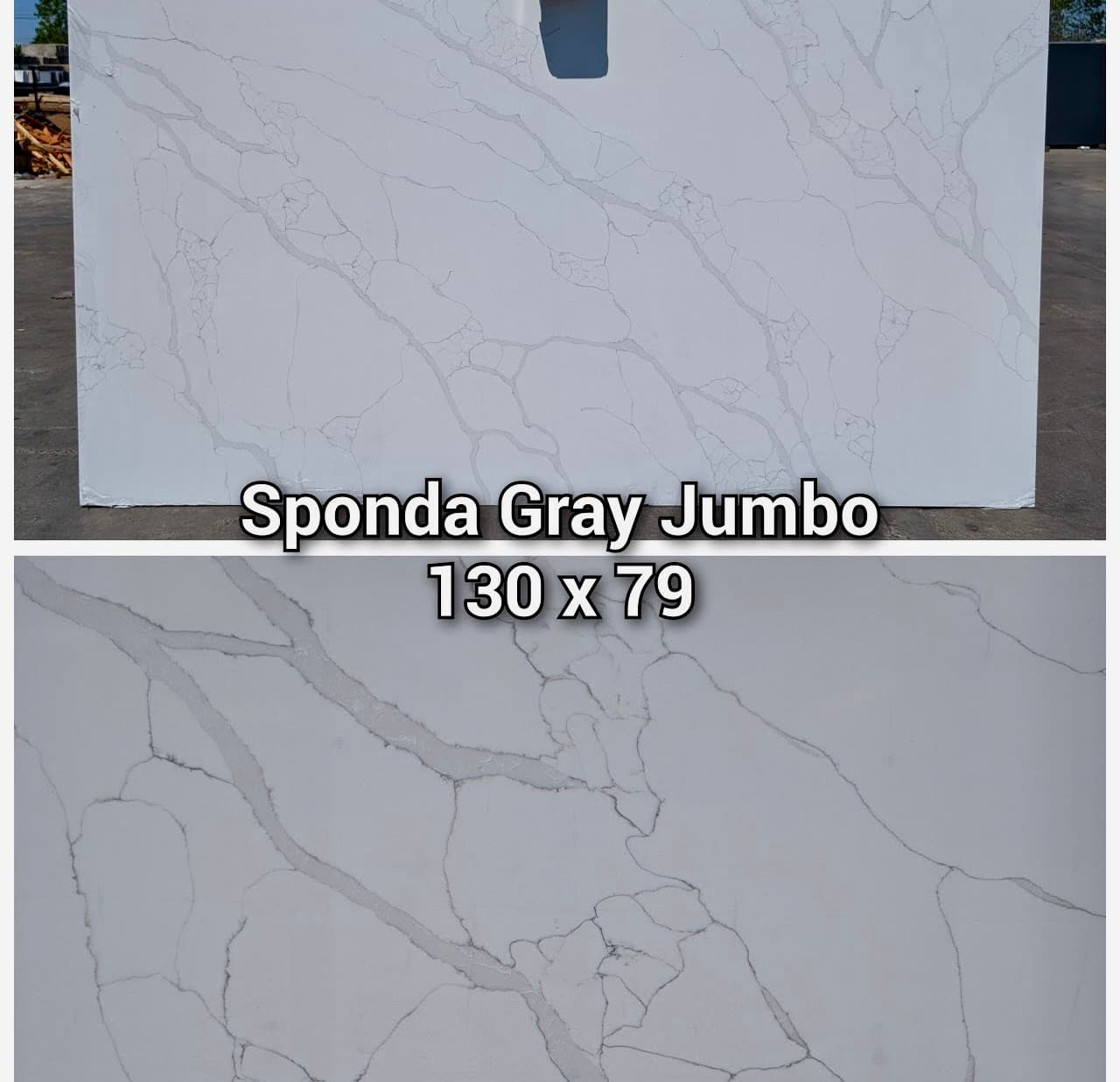 Sponda Gray, quartz slab sample